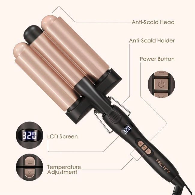 3 Barrel Ceramic Curling Iron